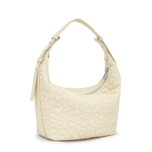 Bolso de hombro mediano beige TOUS Puffy bear