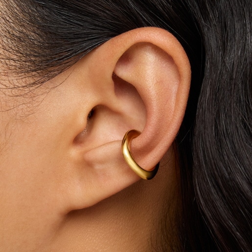 Earcuff con baño de oro 18 kt sobre plata Line