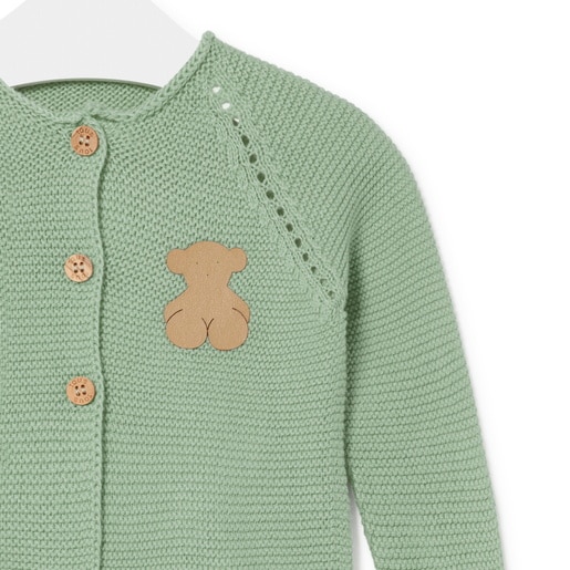 Knitted baby outfit in Tricot mist