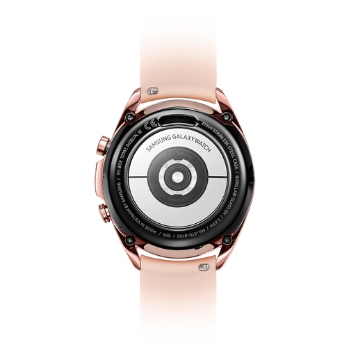 Montre Samsung Galaxy Watch3 X TOUS en acier IP bronze avec bracelet en silicone nude