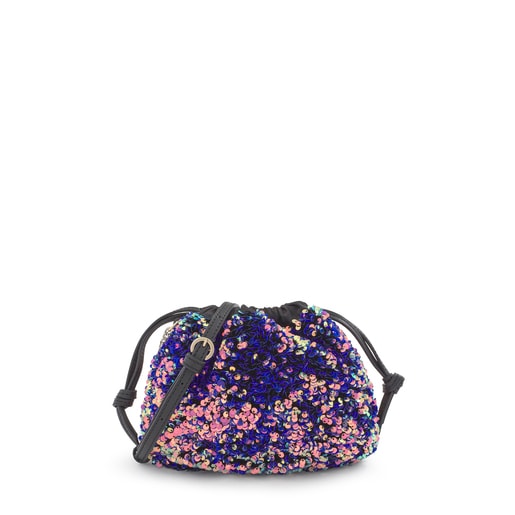 حقيبة دلو Liz صغيرة باللون الأرجواني وألوان متعددة