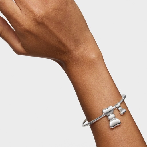 25 mm silver bow Pendant TOUS Ribbon