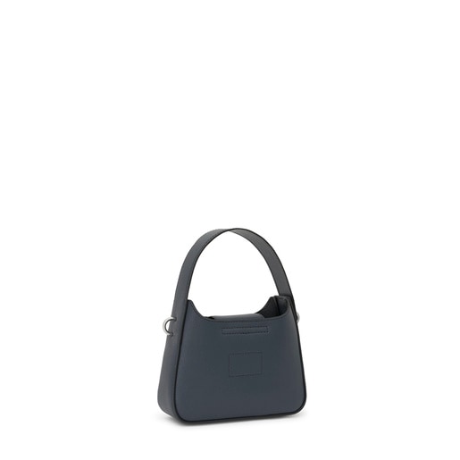 Μίνι τσάντα ώμου TOUS Lucia σε σκούρο γκρι χρώμα
