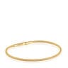 Mesh Tube gold colored IP steel Bracelet 17 cm