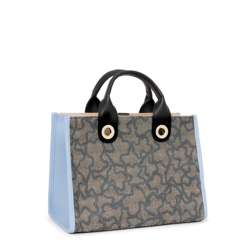 Borsa shopping Amaya Kaos Icon media beige e blu