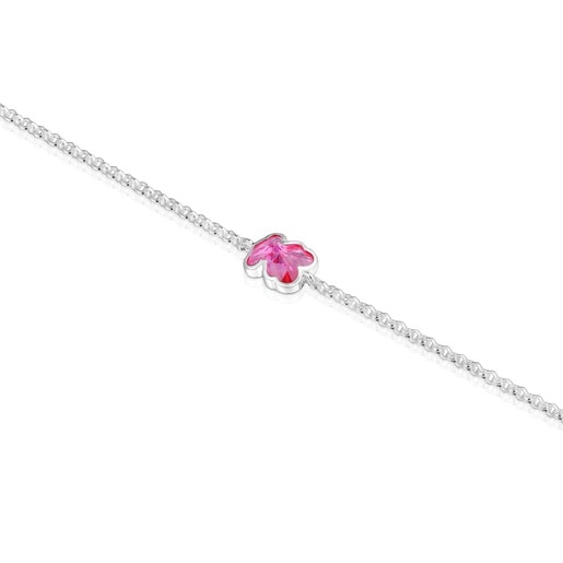 Pulsera cadena de plata y rubí creado en laboratorio Icon Color LGG