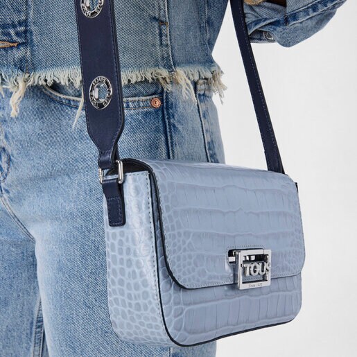 Light blue leather Tous Legacy Wild crossbody bag