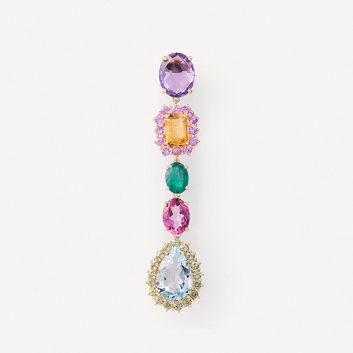 Pendientes largos de oro con gemas TOUS ATELIER