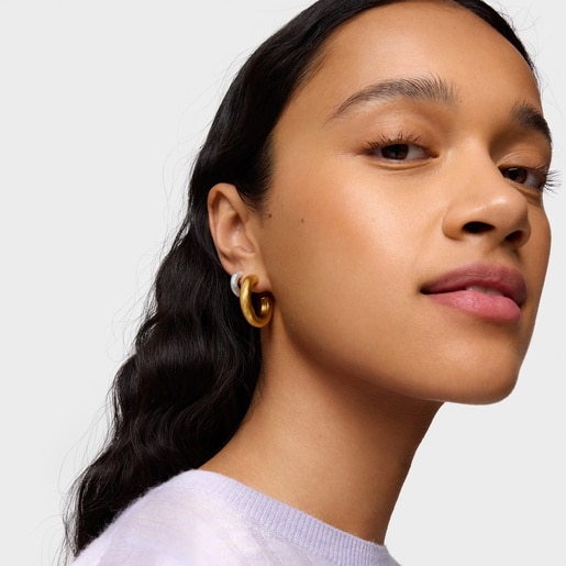 Vermeil Silver Duna Tube Earrings