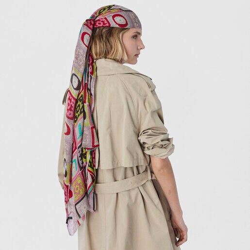 Yellow TOUS Crochet Foulard