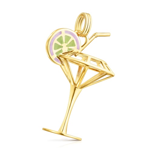 Pendentif TOUS St. Tropez Cup en argent vermeil 3D et émail 45 mm