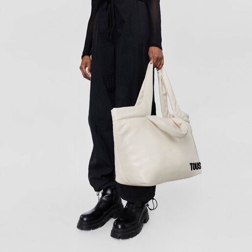 תיק סל TOUS Carol גדול בצבע בז'