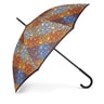 Paraguas grande Kaos Mini Stamp marrón azul y naranja