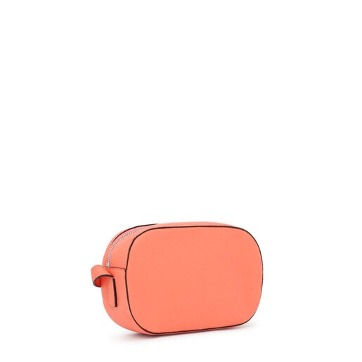 Τσάντα χιαστί TOUS Logo Lynn από δέρμα σε πορτοκαλί χρώμα