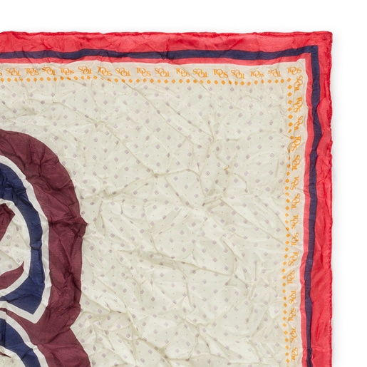 Foulard TOUS Emmeline Crinkled en soie rose