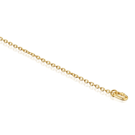 Pulsera cadena gruesa de oro Hold Oval