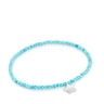 Elastic Bracelet with blue howlite and silver star TOUS Motifs