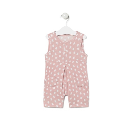 Babygrow s/m curto Bear Rosa