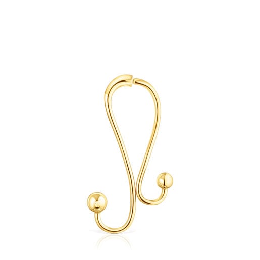 Long silver vermeil Plump 1/2 Earring | TOUS