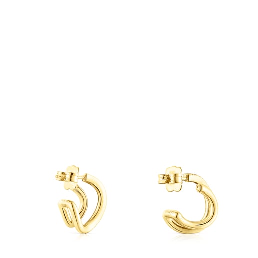 Silver vermeil TOUS Vibrant Colors Double-hoop earrings with gemstones