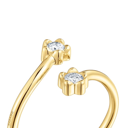 Gold Open ring with laboratory-grown diamonds TOUS Lili