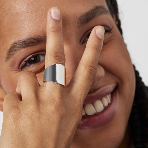 Smooth Silver TOUS Basics Ring