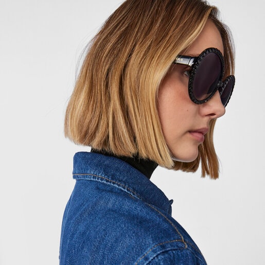 Square Bear sunglasses in black