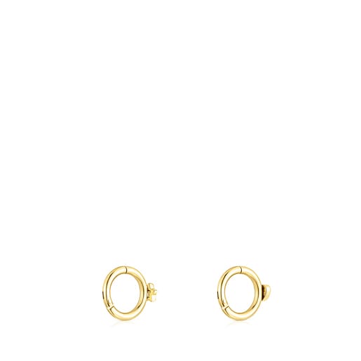 Gold-colored IP Steel TOUS Basics ear Piercing