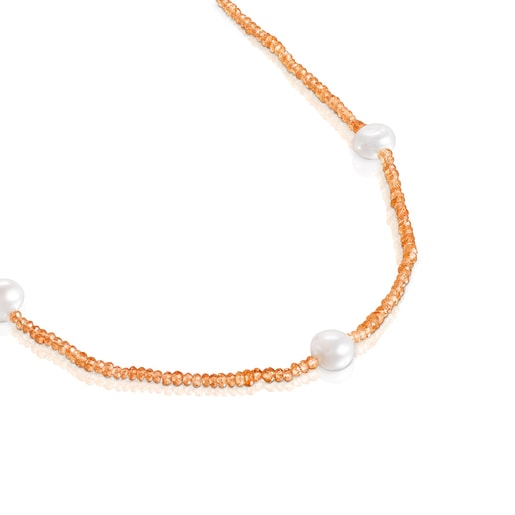 Carnelian and pearl Sea Vibes Necklace | TOUS