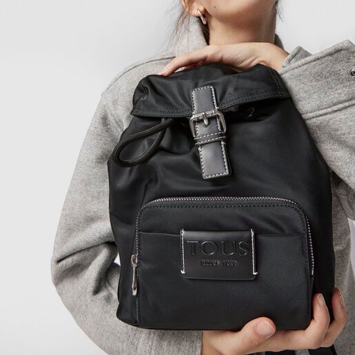 Маленький черный рюкзак Empire Soft Chain