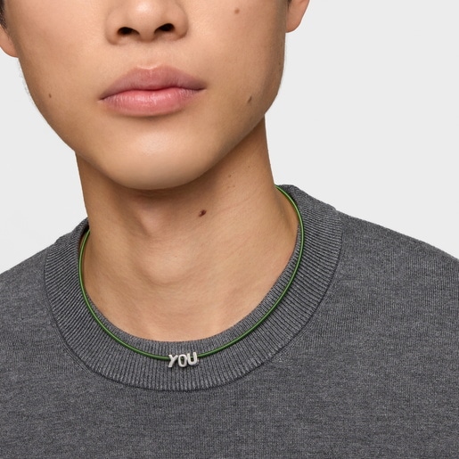 7 mm silver letter Y Charm TOUS Mesh Tube