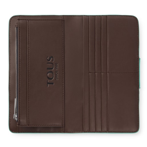 Średni turkusowo-brązowy portfel TOUS Damas