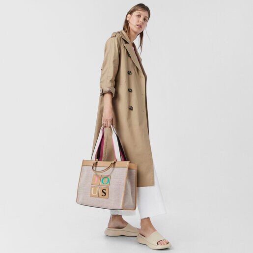 Large pink TOUS Yummy Shopping bag