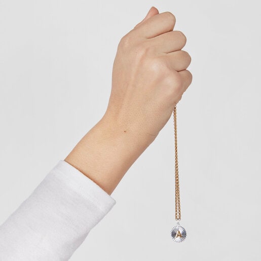 قلادة ميدالية TOUS Alphabet حرف A من الفضة وفيرميل الفضة