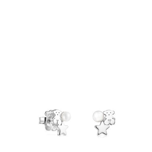 Nocturne Silver Earrings with Pearl | TOUS