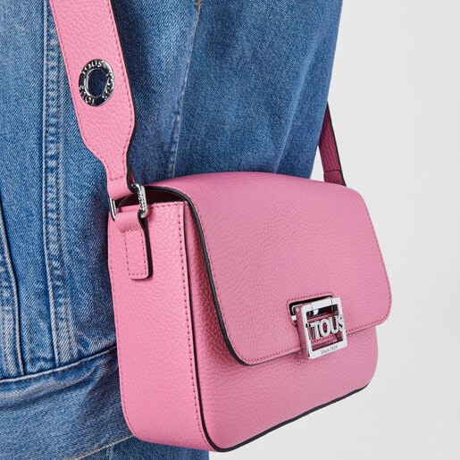 Small pink leather TOUS Legacy Crossbody bag