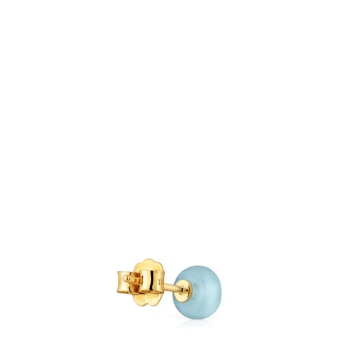 Gold and chalcedony bear Single earring TOUS Balloon