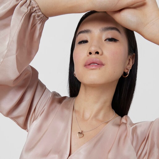 תליון לב גדול סוויט דולס ורמייל ורוד