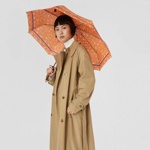 オレンジの折りたたみ傘 Kaos Mini Evolution