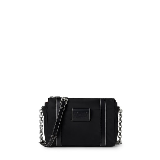 Small black Empire Soft Chain Crossbody bag