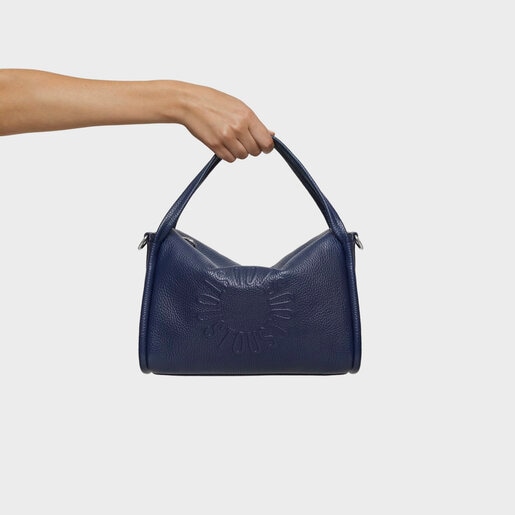 Navy blue leather TOUS Miranda City bag
