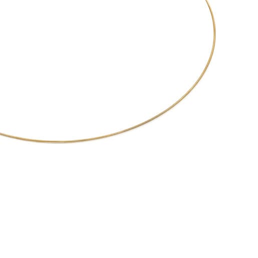 Halskette Mesh Tube aus Gold und Stahl