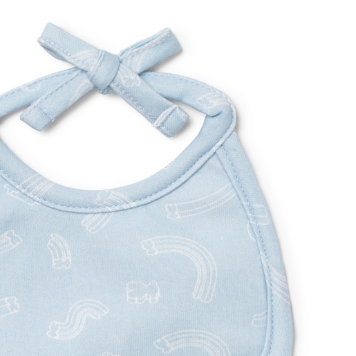 Baby bib set in Arc sky blue