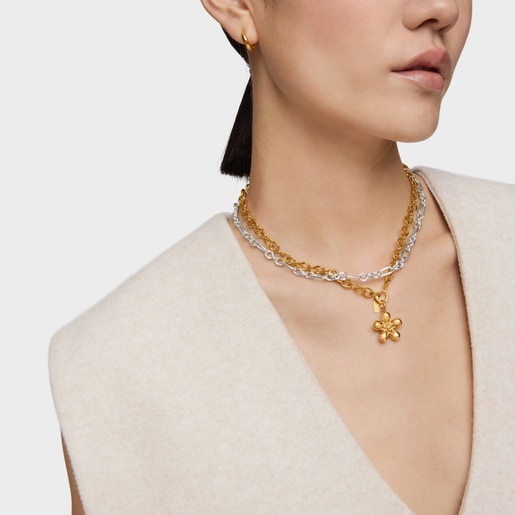Flower Pendant with 18kt gold plating over silver Daisy