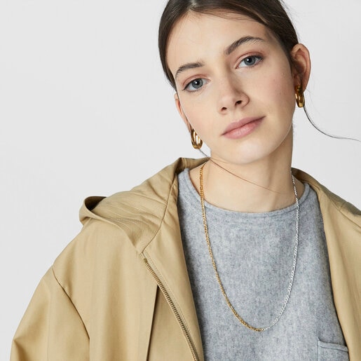 Two-tone TOUS Basics Necklace with curb chain