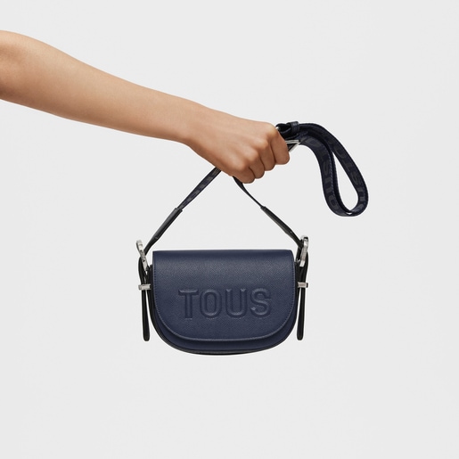 Navy blue halfmoon mini Crossbody bag TOUS Brenda