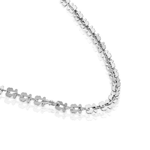 スティールにベアモチーフをあしらったショートネックレス TOUS Carrusel