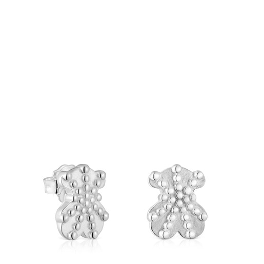Orecchini a orsetto in argento piccoli TOUS Grain