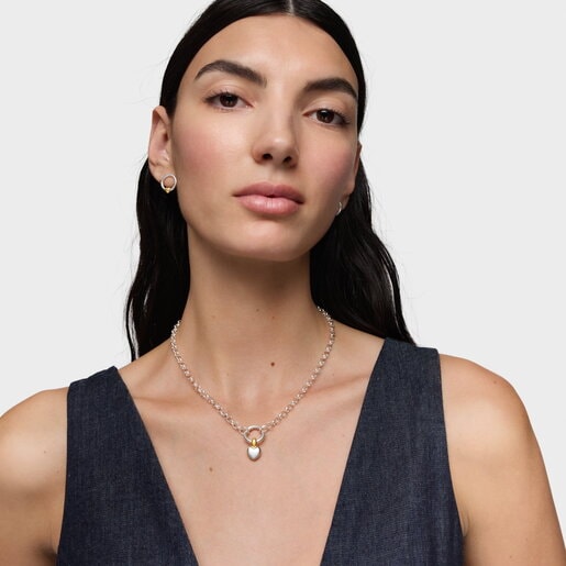 Dije bicolor motivo corazón TOUS Flechazo