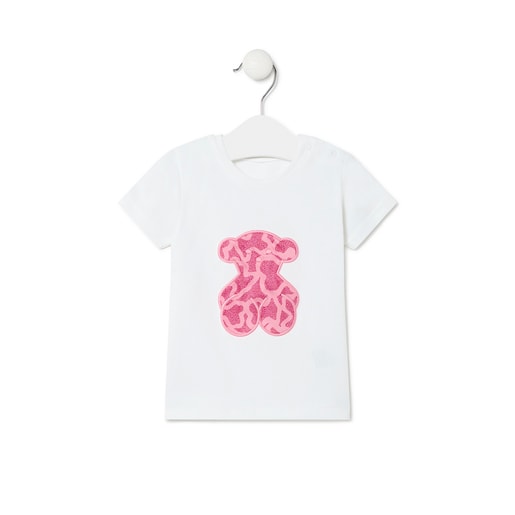 Girls beach t-shirt in Kaos pink